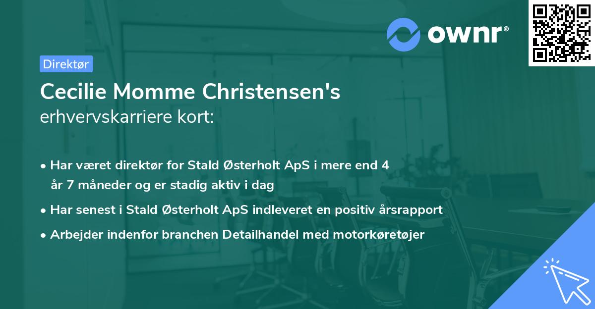 Cecilie Momme Christensen's erhvervskarriere kort