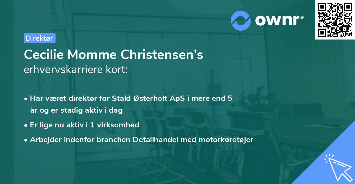Cecilie Momme Christensen's erhvervskarriere kort