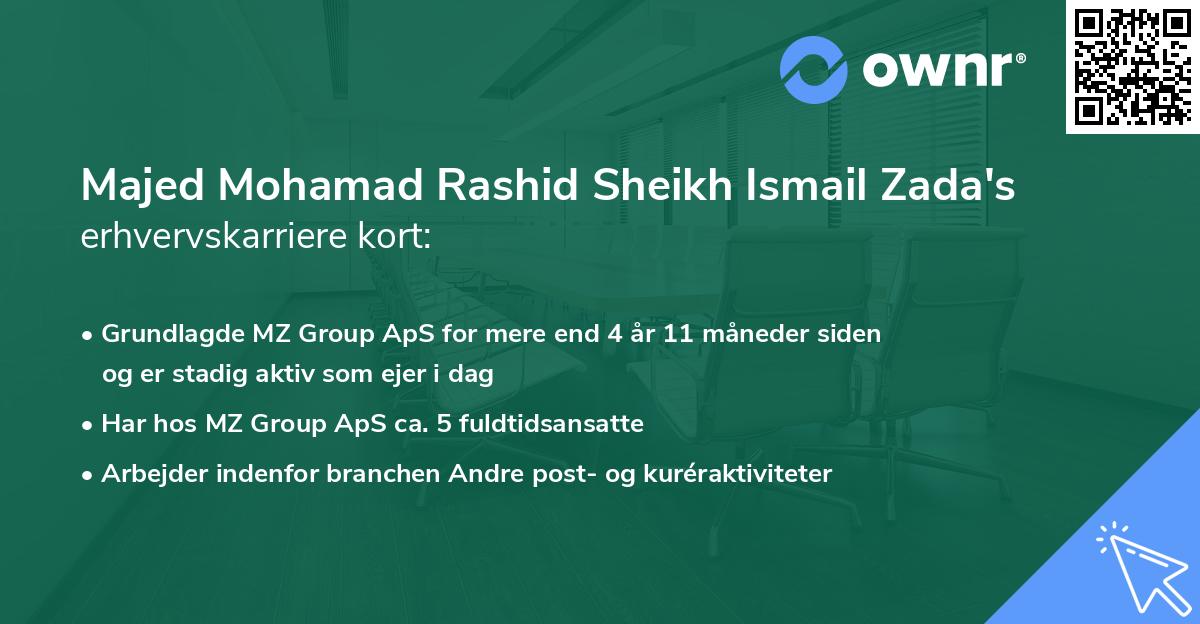 Majed Mohamad Rashid Sheikh Ismail Zada's erhvervskarriere kort