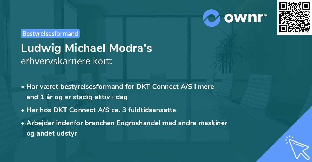 Ludwig Michael Modra's erhvervskarriere kort