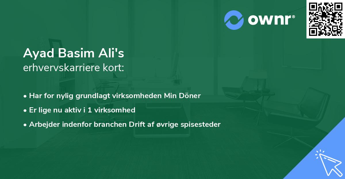 Ayad Basim Ali's erhvervskarriere kort