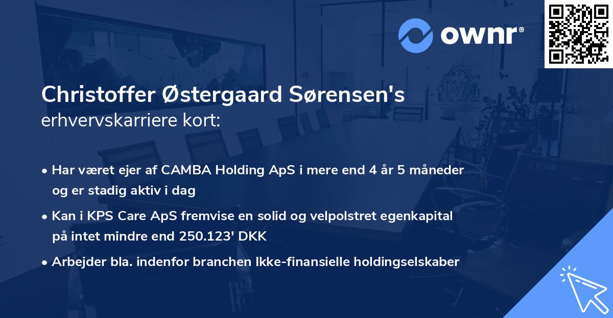 Christoffer Østergaard Sørensen's erhvervskarriere kort