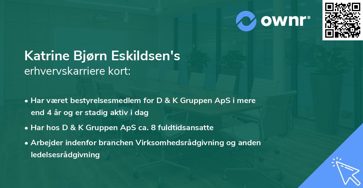 Katrine Bjørn Eskildsen's erhvervskarriere kort