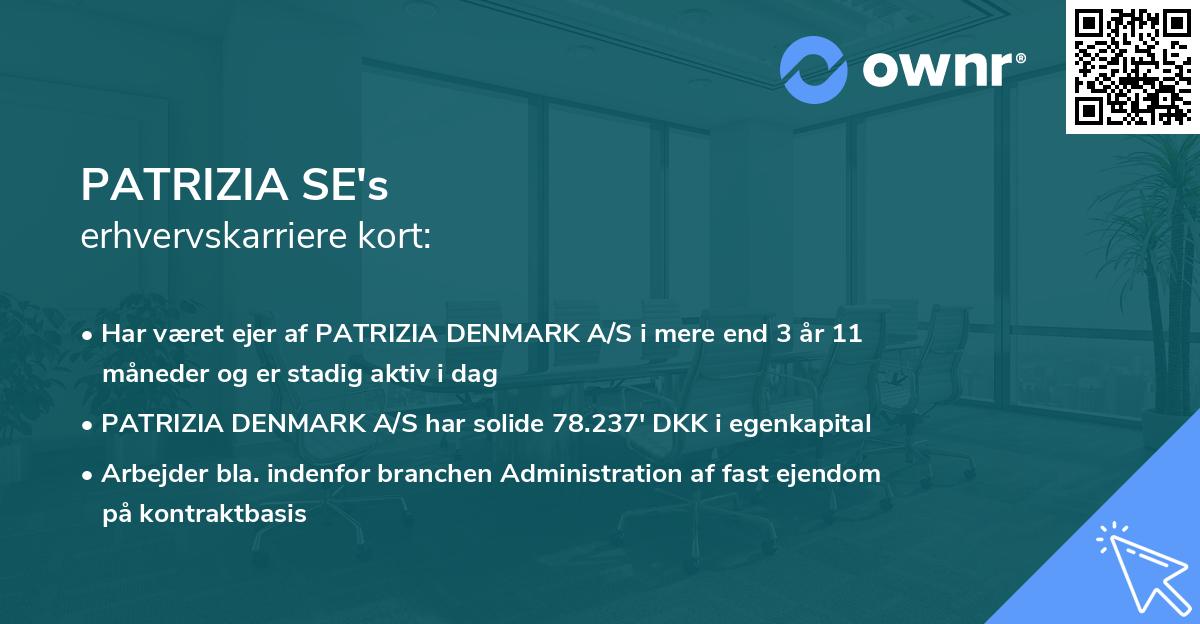 PATRIZIA SE's erhvervskarriere kort