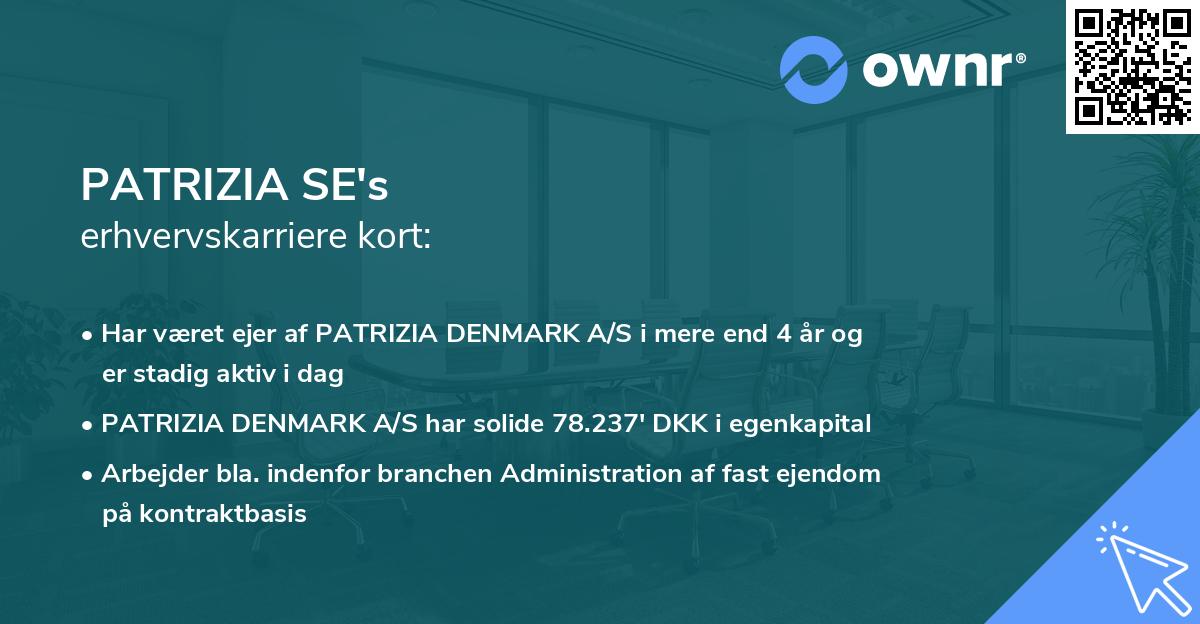 PATRIZIA SE's erhvervskarriere kort