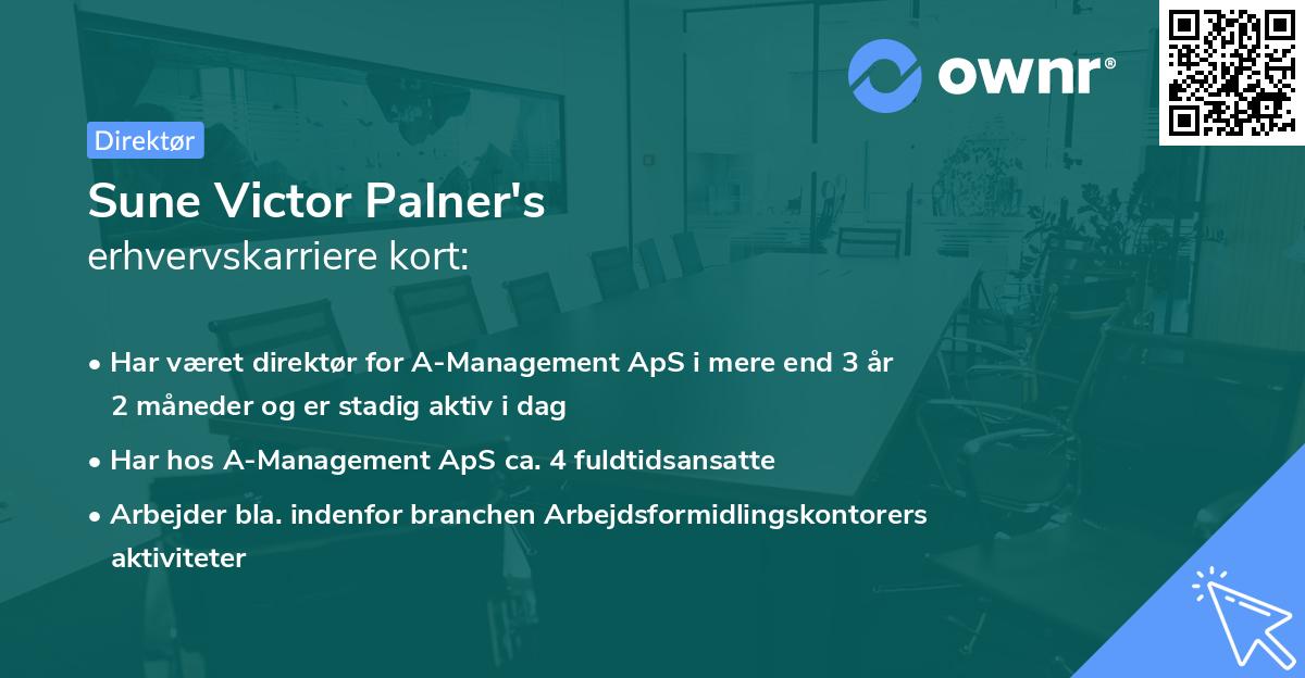 Sune Victor Palner's erhvervskarriere kort