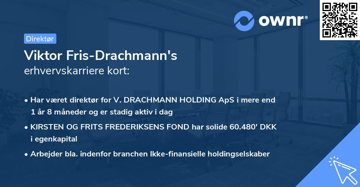 Viktor Fris-Drachmann's erhvervskarriere kort