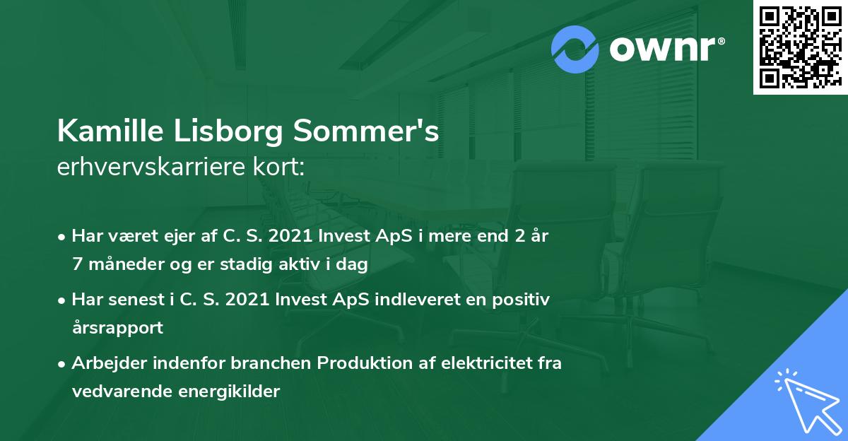 Kamille Lisborg Sommer's erhvervskarriere kort