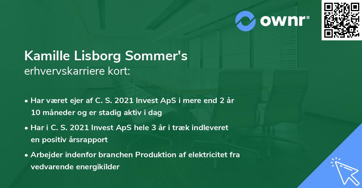 Kamille Lisborg Sommer's erhvervskarriere kort