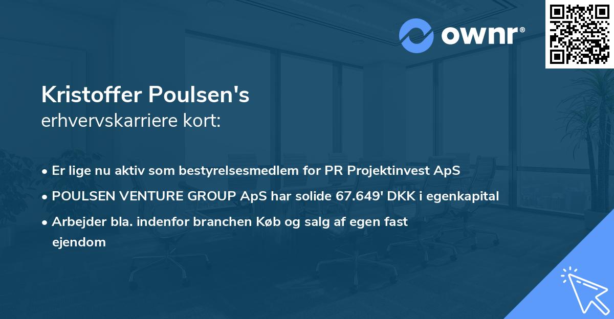 Kristoffer Poulsen's erhvervskarriere kort
