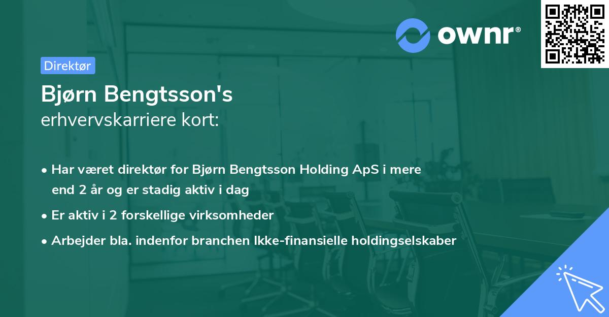 Bjørn Bengtsson's erhvervskarriere kort