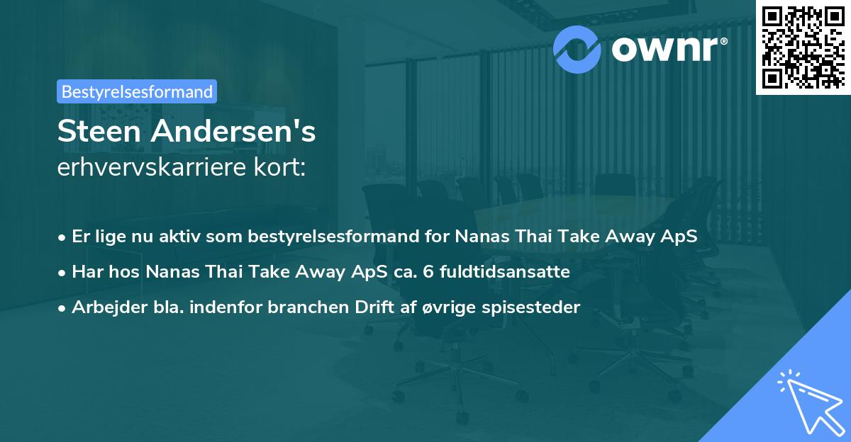 Steen Andersen's erhvervskarriere kort