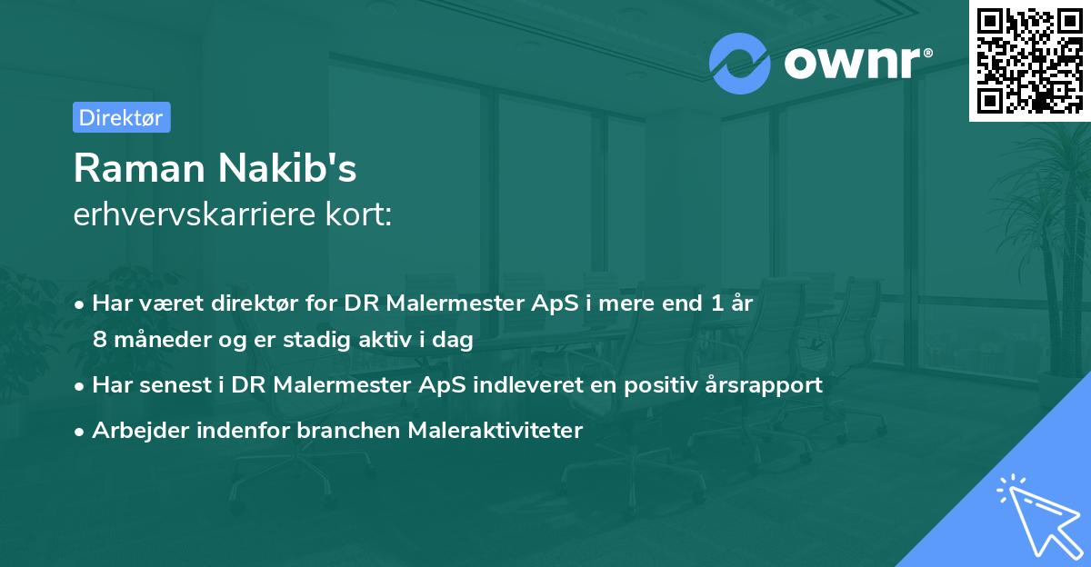 Raman Nakib's erhvervskarriere kort