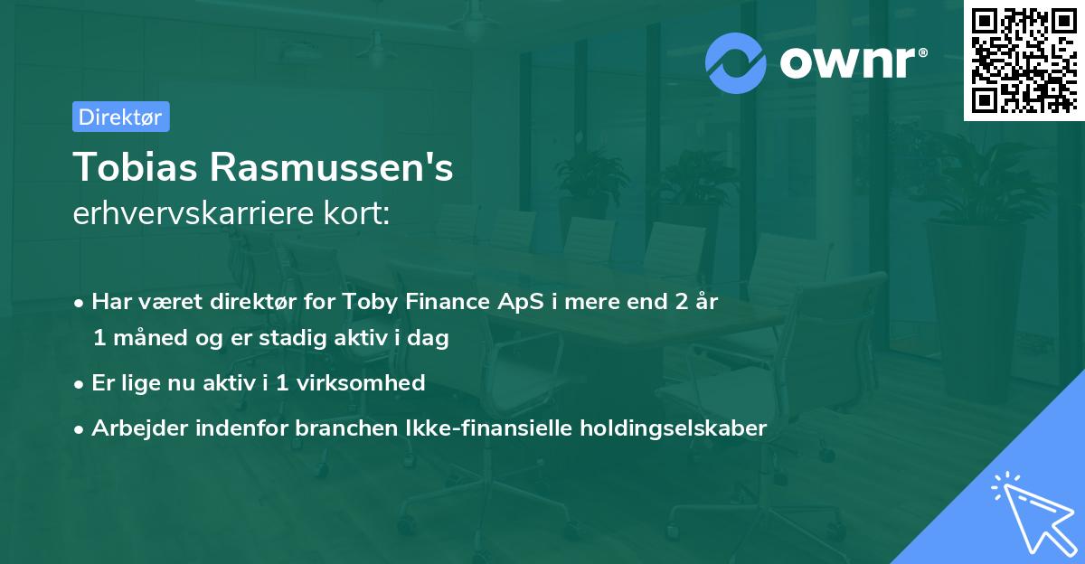 Tobias Rasmussen's erhvervskarriere kort