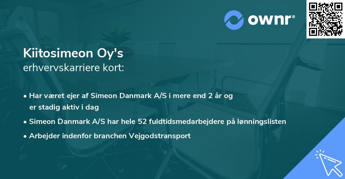 Kiitosimeon Oy's erhvervskarriere kort