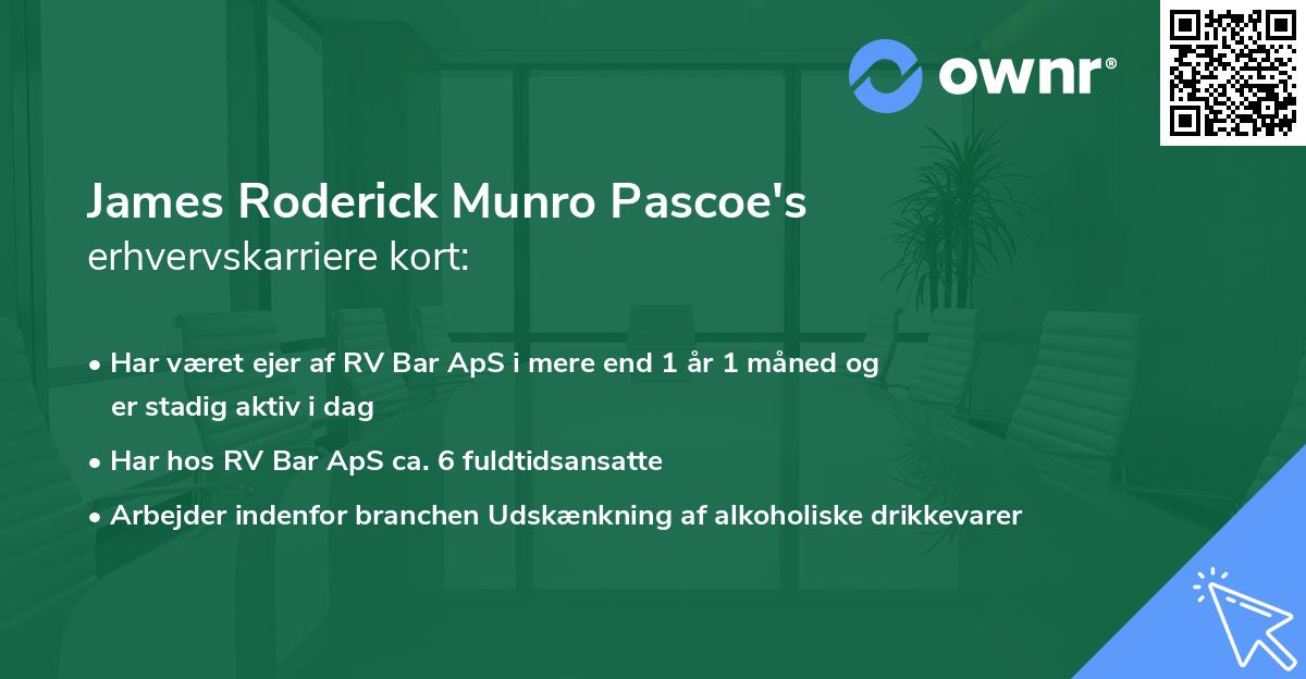 James Roderick Munro Pascoe's erhvervskarriere kort
