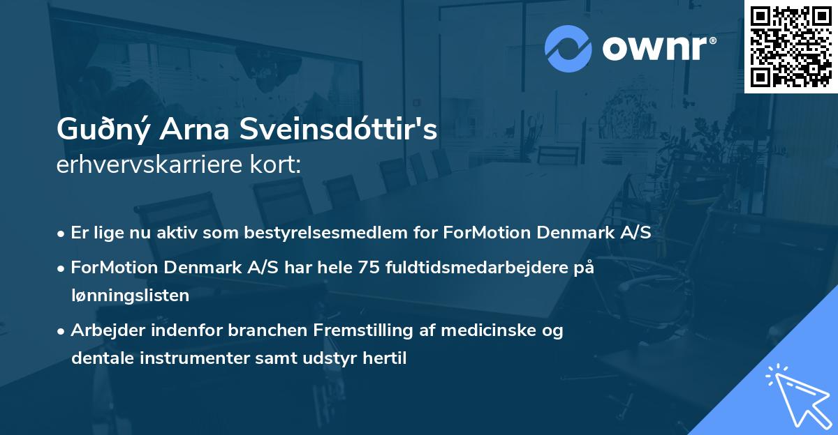 Guðný Arna Sveinsdóttir's erhvervskarriere kort