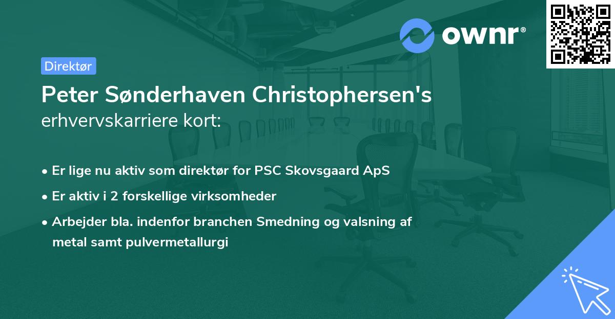 Peter Sønderhaven Christophersen's erhvervskarriere kort