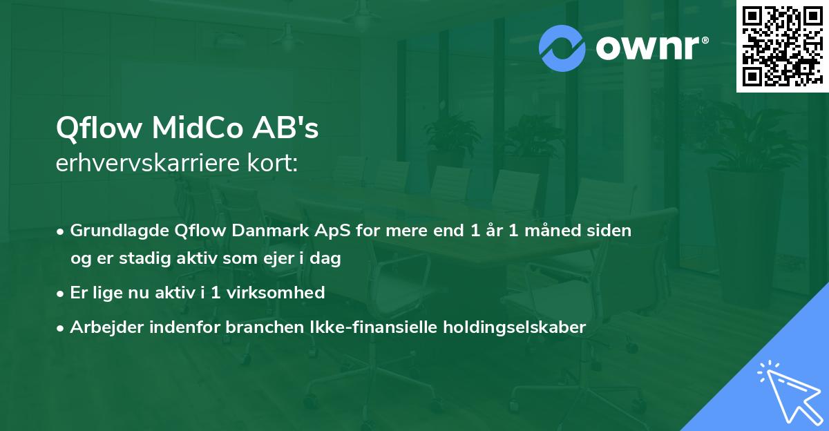 Qflow MidCo AB's erhvervskarriere kort