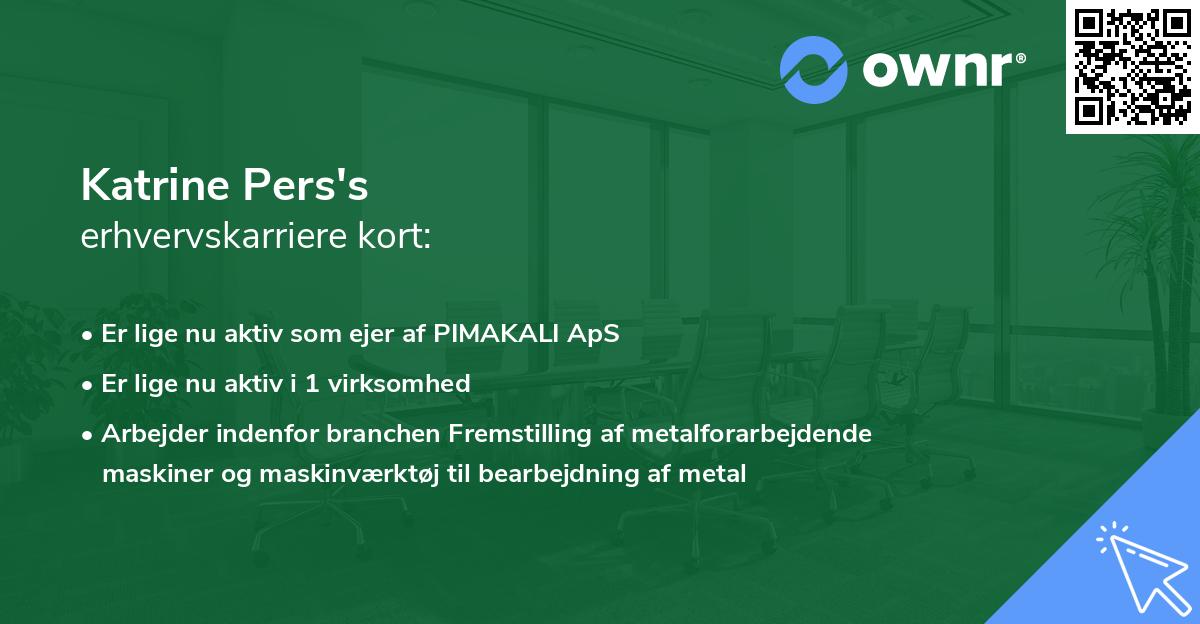 Katrine Pers's erhvervskarriere kort