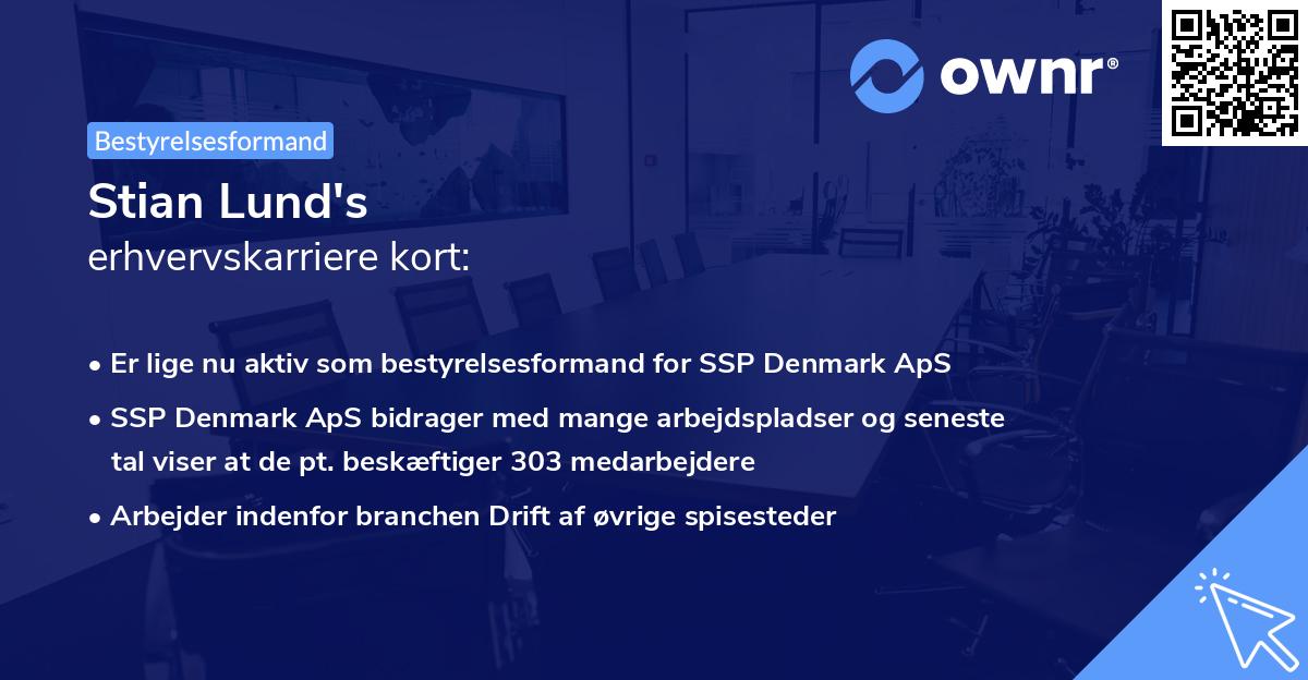 Stian Lund's erhvervskarriere kort