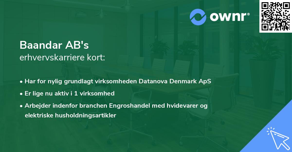 Baandar AB's erhvervskarriere kort