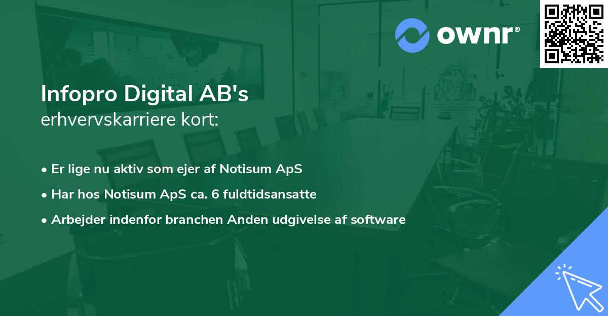 Infopro Digital AB's erhvervskarriere kort