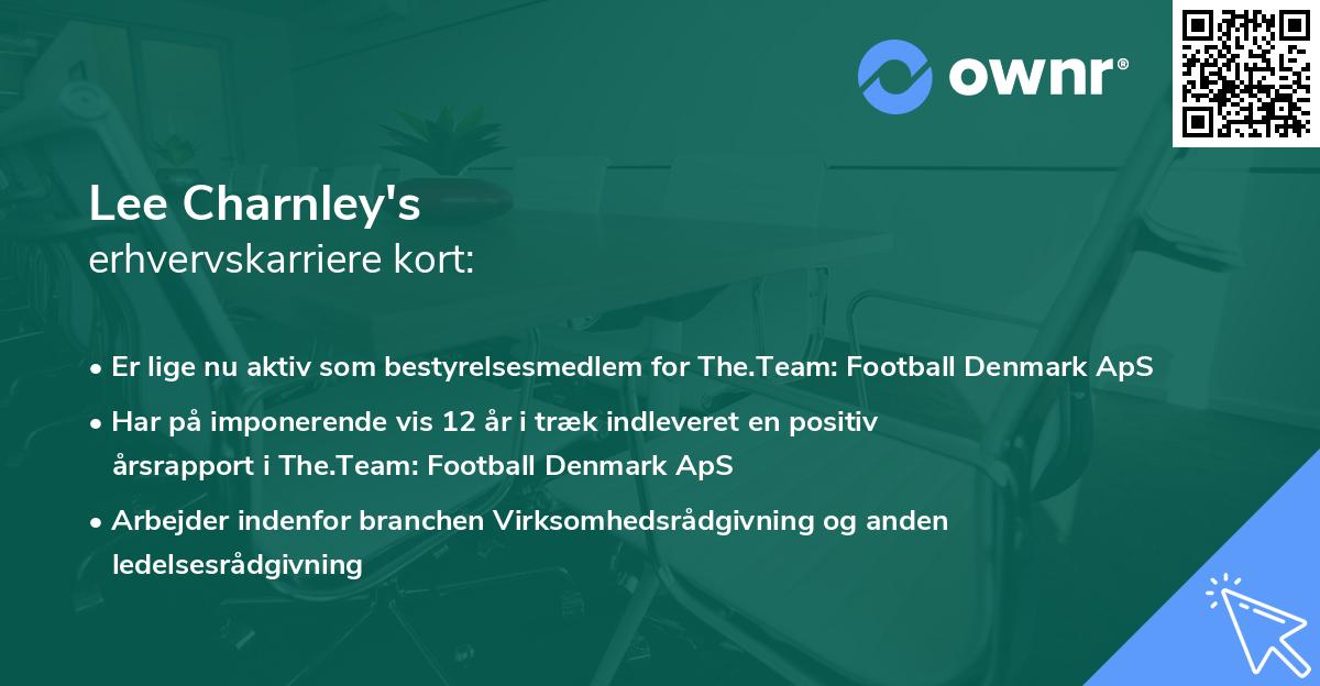 Lee Charnley's erhvervskarriere kort