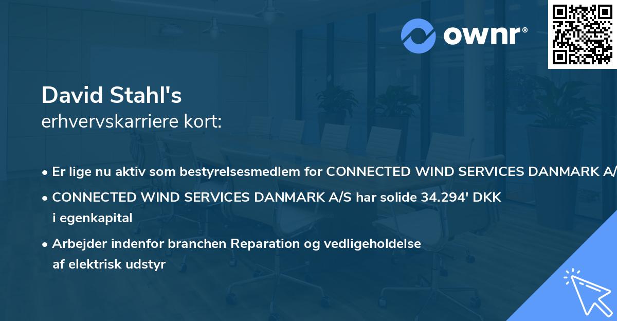 David Stahl's erhvervskarriere kort