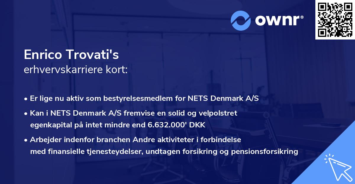 Enrico Trovati's erhvervskarriere kort