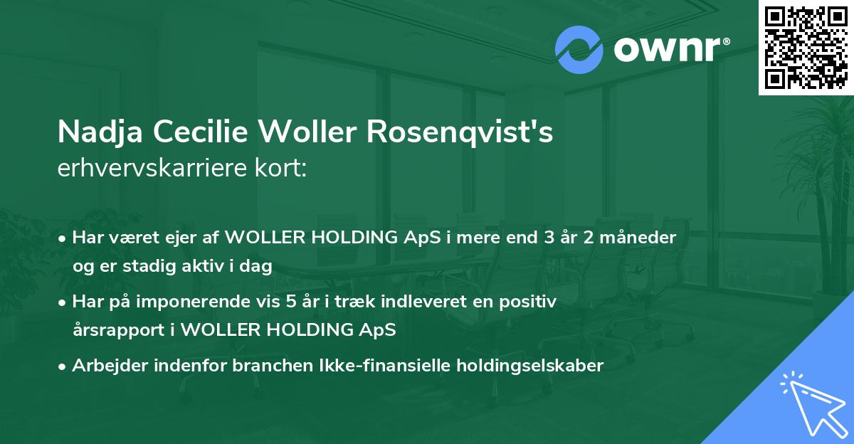 Nadja Cecilie Woller Rosenqvist's erhvervskarriere kort