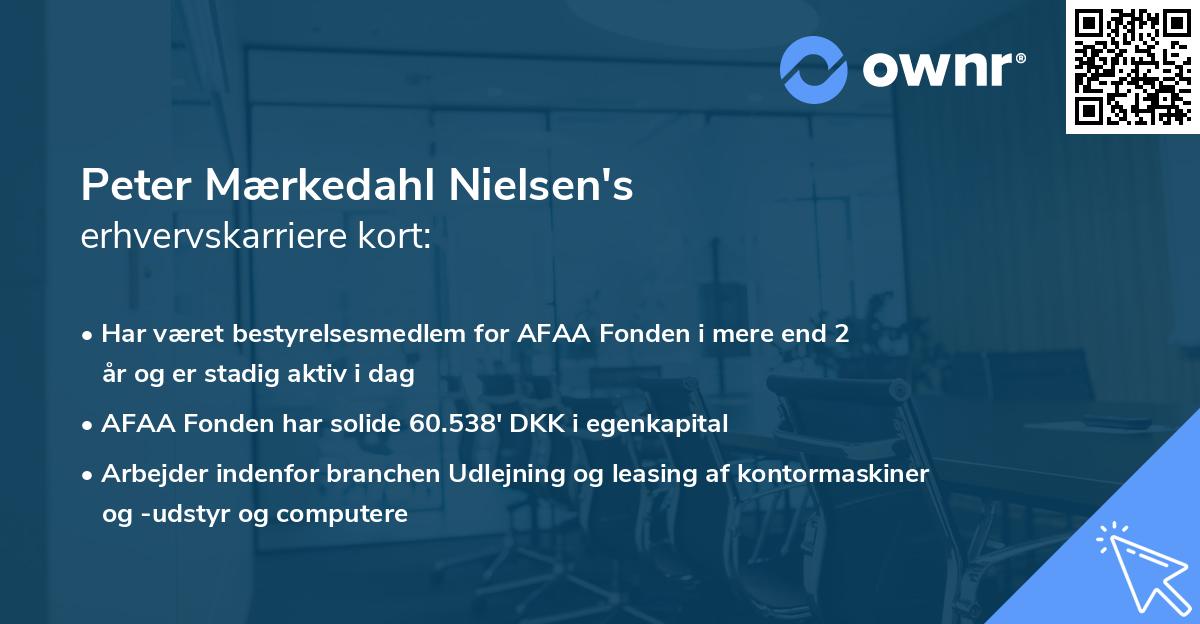 Peter Mærkedahl Nielsen's erhvervskarriere kort