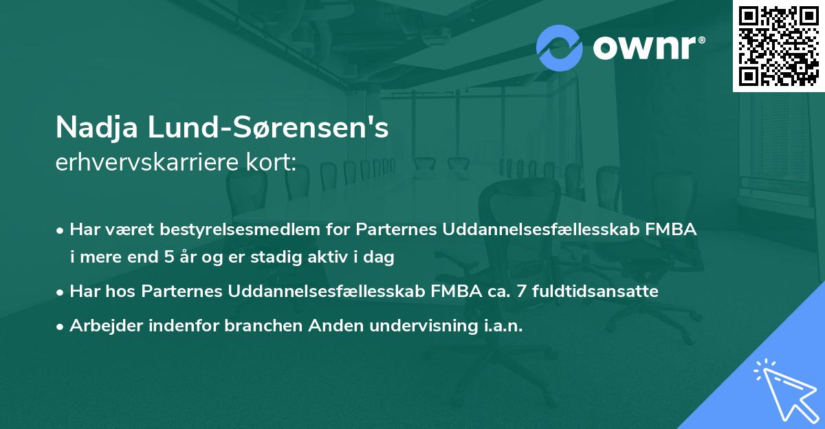 Nadja Lund-Sørensen's erhvervskarriere kort