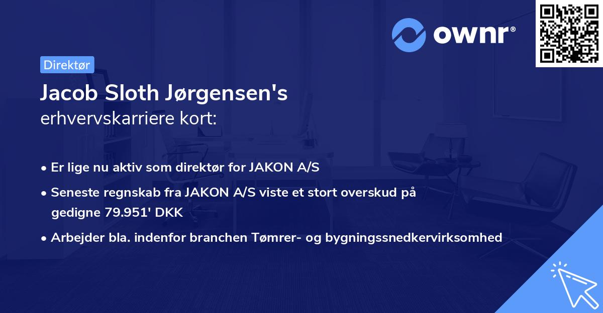 Jacob Sloth Jørgensen's erhvervskarriere kort