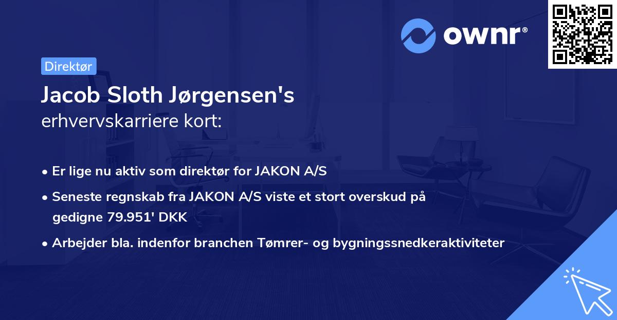 Jacob Sloth Jørgensen's erhvervskarriere kort