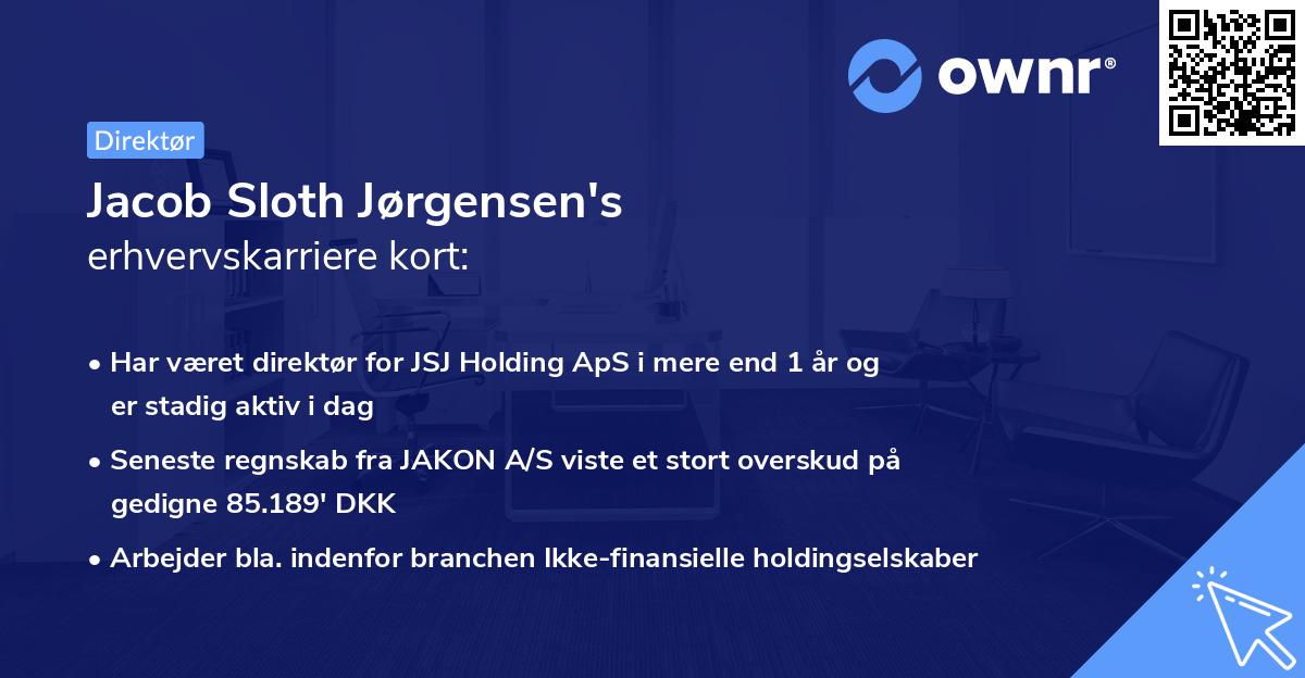Jacob Sloth Jørgensen's erhvervskarriere kort