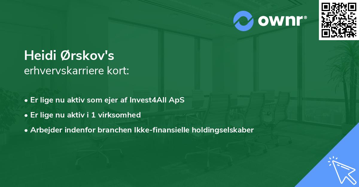 Heidi Ørskov's erhvervskarriere kort