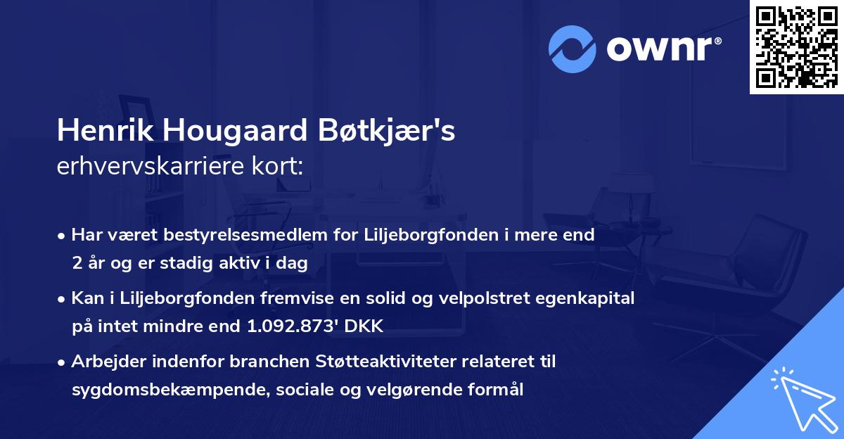 Henrik Hougaard Bøtkjær's erhvervskarriere kort