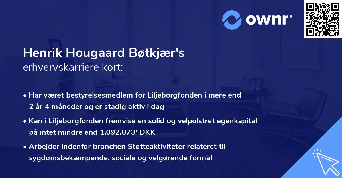 Henrik Hougaard Bøtkjær's erhvervskarriere kort
