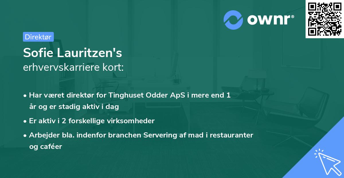 Sofie Lauritzen's erhvervskarriere kort
