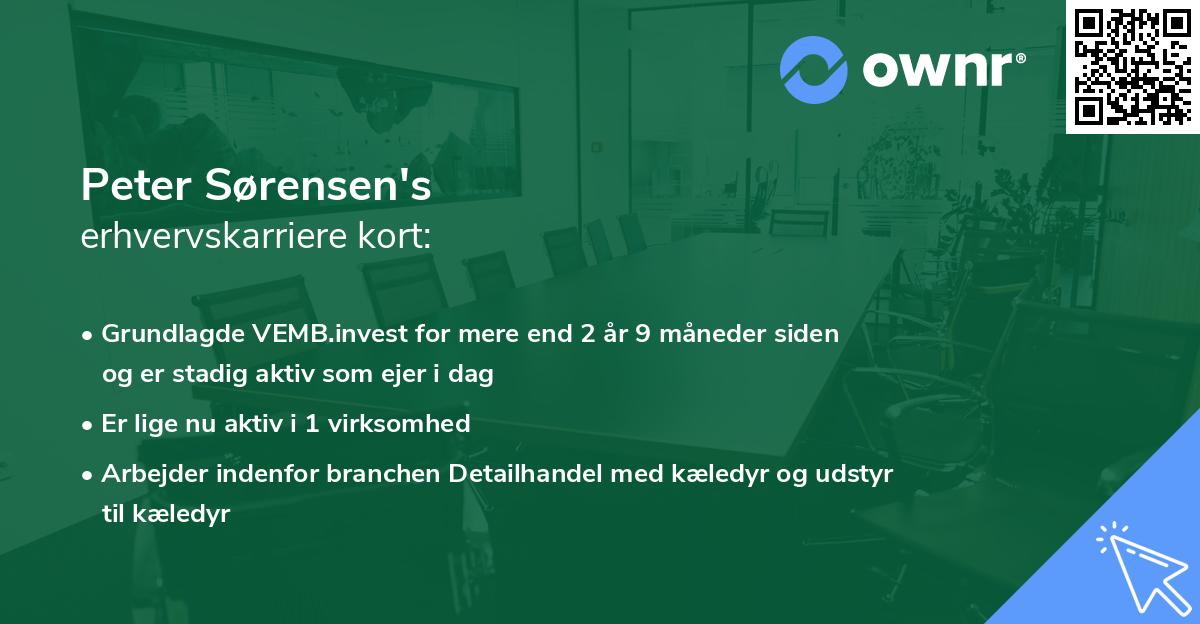Peter Sørensen's erhvervskarriere kort
