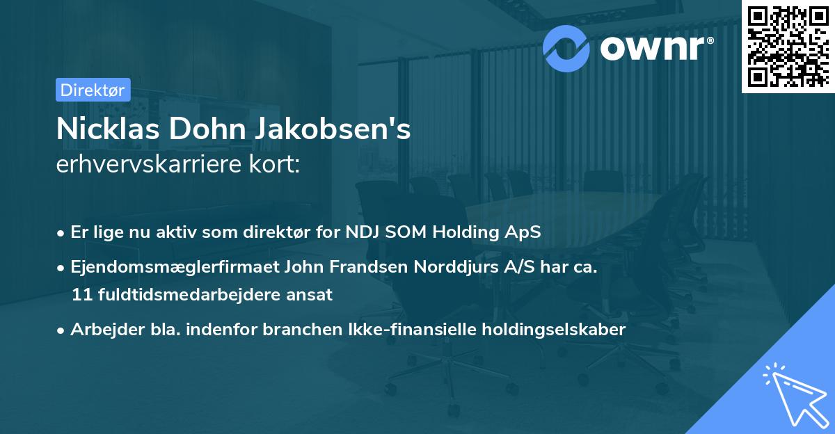 Nicklas Dohn Jakobsen's erhvervskarriere kort