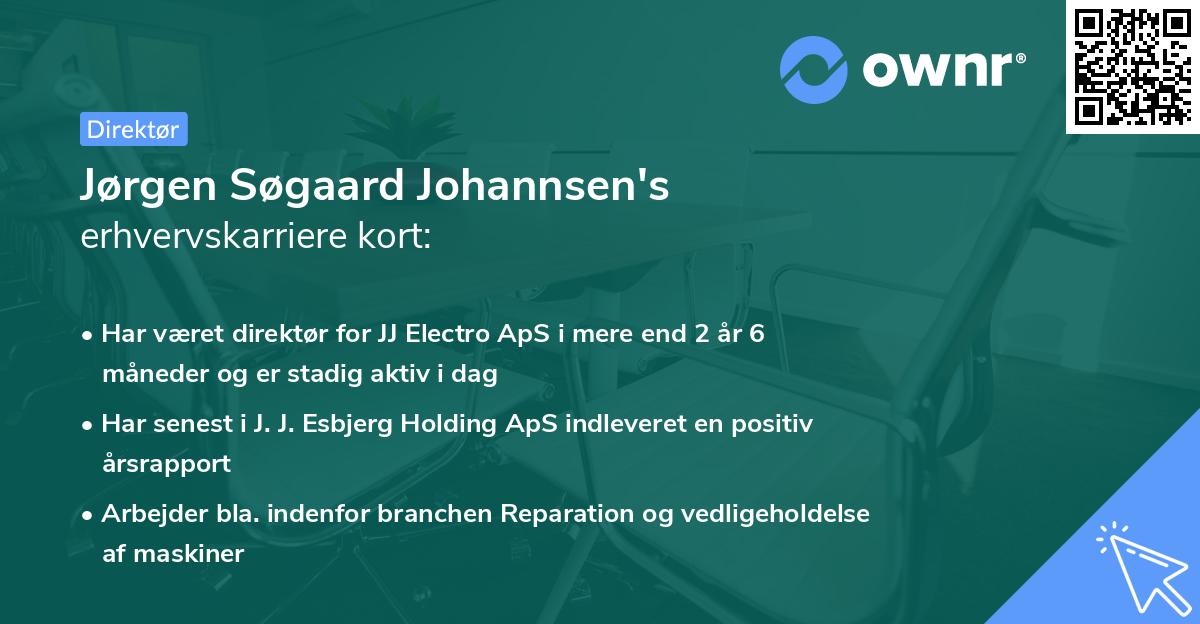 Jørgen Søgaard Johannsen's erhvervskarriere kort