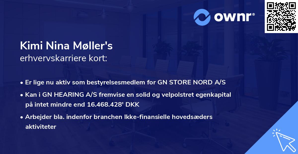 Kimi Nina Møller's erhvervskarriere kort