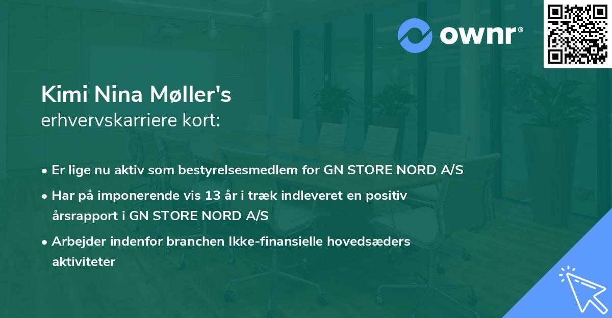 Kimi Nina Møller's erhvervskarriere kort