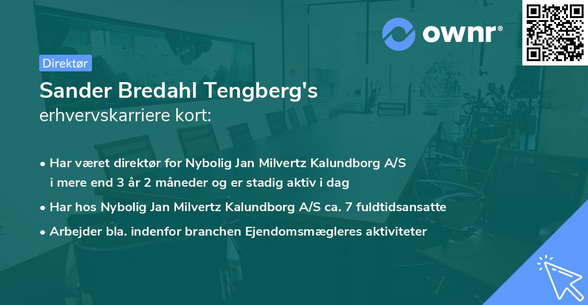 Sander Bredahl Tengberg's erhvervskarriere kort