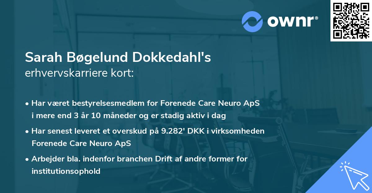 Sarah Bøgelund Dokkedahl's erhvervskarriere kort
