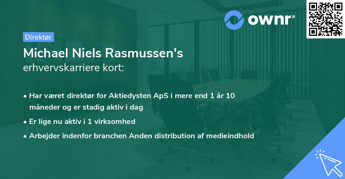 Michael Niels Rasmussen's erhvervskarriere kort