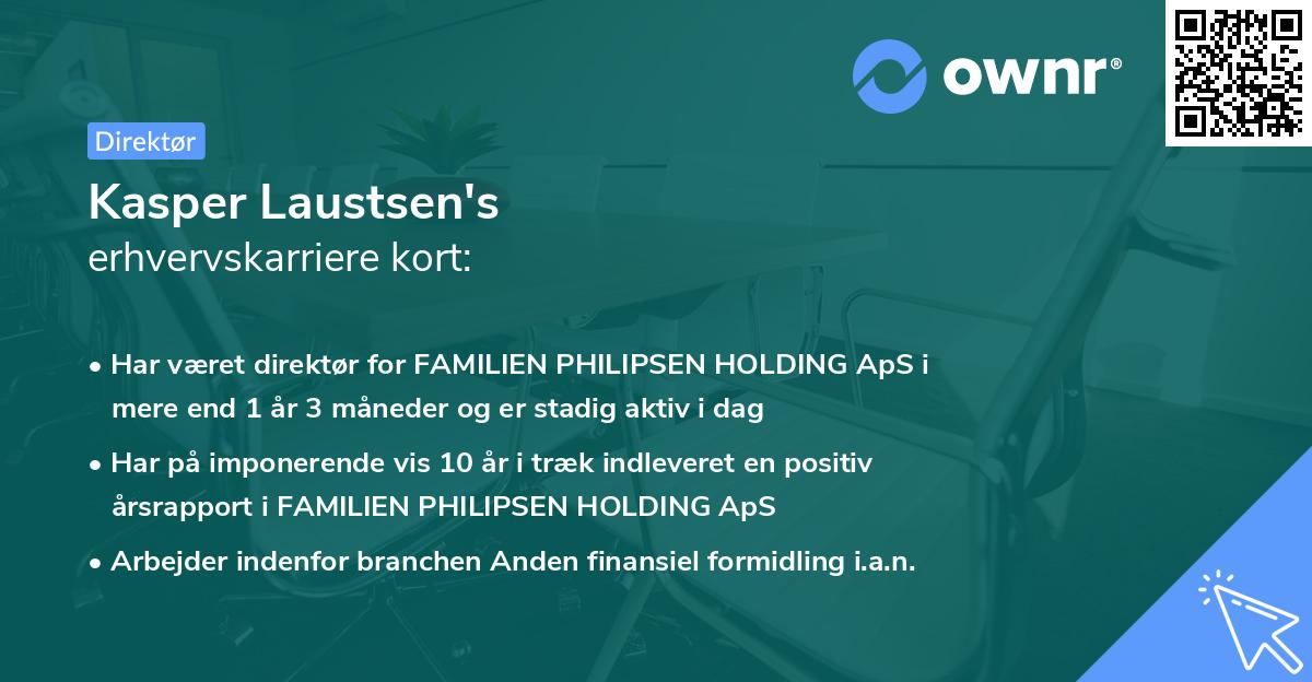 Kasper Laustsen's erhvervskarriere kort