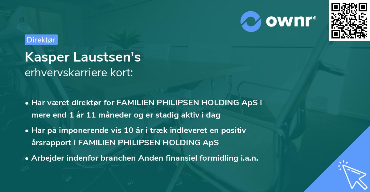 Kasper Laustsen's erhvervskarriere kort